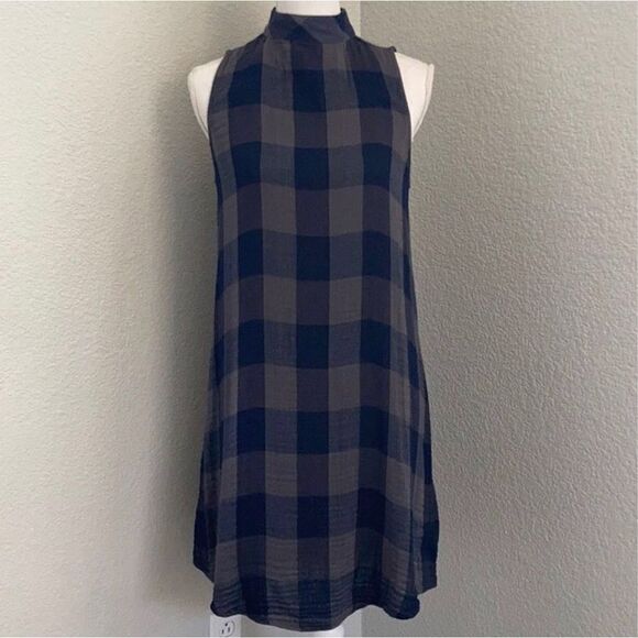 Anthropologie Cloth & Stone Plaid Swing Dress Size XS - Picture 2 of 10